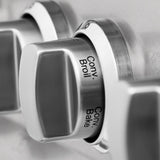 ZLINE 36 in. 4.6 cu. ft. Legacy Dual Fuel Range with Gas Cooktop and Electric Convection Oven in Satin Stainless Steel with 6 Brass Burners (RAS-SN-BR-36)