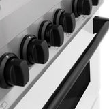 ZLINE Autograph Edition 48 in. Kitchen Package with Stainless Steel Dual Fuel Range with White Matte Door and Range Hood with Matte Black Accents (2AKP-RAWMRH48-MB)
