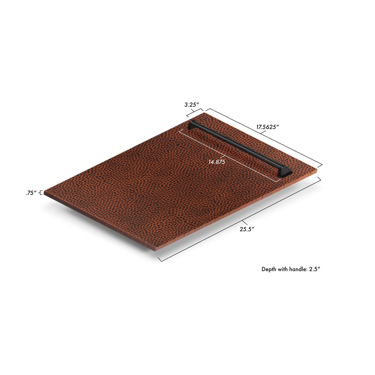 ZLINE 18" Tallac Dishwasher Panel in Hand-Hammered with Traditional Handle (DPV-HH-18)