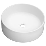 ZLINE 16 in. Siena Round Vessel Bath Sink in White Matte (SK-QVR-WM-16)