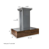 ZLINE 36 in. Remote Blower Ducted Designer Series Wooden Wall Mount Range Hood in Butcher Block (681W-RS-36-400)