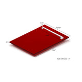 ZLINE 18" Tallac Dishwasher Panel in Red Matte with Traditional Handle (DPV-RM-18)