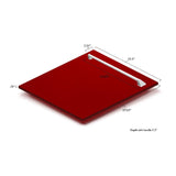 ZLINE 24 in. Tallac Series 3rd Rack Dishwasher with Red Gloss Panel and Traditional Handle, 51dBa (DWV-RG-24)