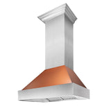 30" Ducted Fingerprint Resistant Stainless Steel Range Hood with Copper Shell (8654C-30)