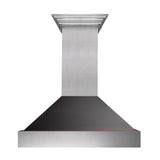 36" Ducted Fingerprint Resistant Stainless Steel Range Hood with Oil Rubbed Bronze Shell (8654ORB-36)