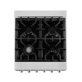 ZLINE 24 in. 2.8 cu. ft. Legacy Dual Fuel Range with 4 Burner Gas Cooktop and Electric Convection Oven in Satin Stainless Steel (RAS-SN-24)