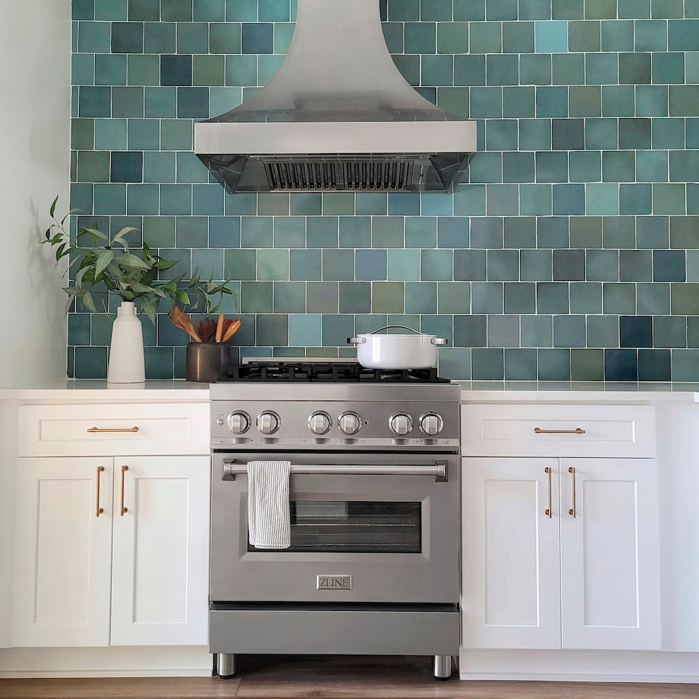 ZLINE 30 in. 4.0 cu. ft. Legacy Dual Fuel Range with 4 Burner Gas Cooktop and Electric Convection Oven in Satin Stainless Steel (RAS-SN-30)