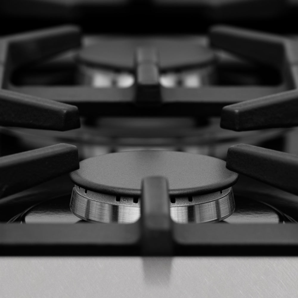 ZLINE 30 in. 4.0 cu. ft. Legacy Dual Fuel Range with 4 Burner Gas Cooktop and Electric Convection Oven in Satin Stainless Steel (RAS-SN-30)