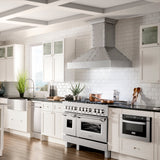 ZLINE 60 in. 7.4 cu. ft. Legacy Dual Fuel Range with 9 Burner Gas Cooktop and 2 Electric Convection Ovens in Satin Stainless Steel (RAS-SN-60)