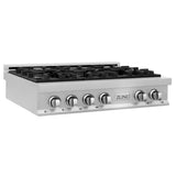ZLINE 36 in. Legacy Gas Rangetop with 6 Burners and Porcelain Cooktop in Satin Stainless Steel (RTS-36)