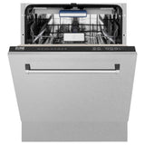 ZLINE 24 in. Tallac Series 3rd Rack Tall Tub Dishwasher with Satin Stainless Steel Panel and Stainless Steel Tub, 51dBa (DWV-SN-24)