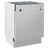 ZLINE 24 in. Tallac Series 3rd Rack Tall Tub Dishwasher with Satin Stainless Steel Panel and Stainless Steel Tub, 51dBa (DWV-SN-24)