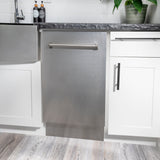 ZLINE 18 in. Tallac Series 3rd Rack Top Control Dishwasher with Satin Stainless Steel Panel and Stainless Steel Tub, 51dBa (DWV-SN-18)