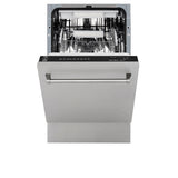 ZLINE 18 in. Tallac Series 3rd Rack Top Control Dishwasher with Satin Stainless Steel Panel and Stainless Steel Tub, 51dBa (DWV-SN-18)