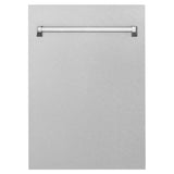 ZLINE 18 in. Tallac Series 3rd Rack Top Control Dishwasher with Satin Stainless Steel Panel and Stainless Steel Tub, 51dBa (DWV-SN-18)