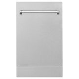 ZLINE 18 in. Tallac Series 3rd Rack Top Control Dishwasher with Satin Stainless Steel Panel and Stainless Steel Tub, 51dBa (DWV-SN-18)