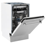 ZLINE 18 in. Tallac Series 3rd Rack Top Control Dishwasher with Satin Stainless Steel Panel and Stainless Steel Tub, 51dBa (DWV-SN-18)