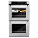 ZLINE 30 in. Professional True Convection Double Wall Oven with Air Fry and Self Clean in Satin Stainless Steel (WADS-30)