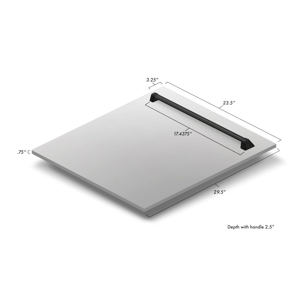 ZLINE Autograph Edition 24" Tallac Dishwasher Panel in Stainless Steel with Matte Black Handle (DPVZ-304-24-MB)