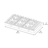 ZLINE Dropin Cooktop in Stainless Steel (Gas) (RC36)
