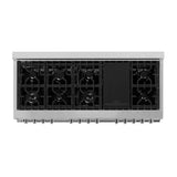 ZLINE 60 in. 7.4 cu. ft. Legacy Dual Fuel Range with 9 Burner Gas Cooktop and 2 Electric Convection Ovens in Satin Stainless Steel with Griddle (RAS-SN-GR-60)