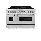 ZLINE 48 in. 6.0 cu. ft. Range with Gas Stove and Gas Oven with Reversible Griddle (RG-GR-48)