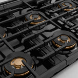 ZLINE Autograph Edition 48 in. 6.7 cu. ft. Paramount Dual Fuel Range with 8 Burner DuoPro™ Cooktop and Dual Ovens in Stainless Steel with Polished Nickel Helix Handles and Accents (PSDRZ-48-KPN)
