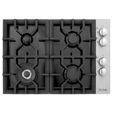 ZLINE 30" Gas Cooktop with 4 Gas Burners and Black Porcelain Top (RC30-PBT)