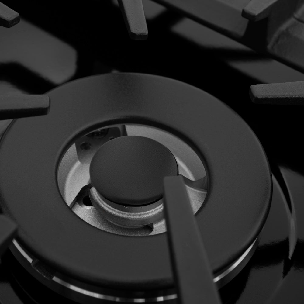 ZLINE 36" Gas Cooktop with 6 Gas Burners and Black Porcelain Top (RC36-PBT)