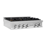 ZLINE 36" Porcelain Gas Stovetop with 6 Gas Brass Burners (RT-BR-36)