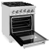 ZLINE 24 in. 2.8 cu. ft. Range with Gas Stove and Gas Oven in Stainless Steel (RG24)