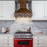 ZLINE 36 in. 4.6 cu. ft. Legacy Dual Fuel Range with 6 Burner Gas Cooktop and Electric Convection Oven in Stainless Steel and Red Gloss Door (RA-RG-36)