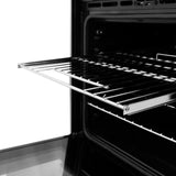 ZLINE 30 in. Professional True Convection Double Wall Oven with Air Fry and Self Clean in Satin Stainless Steel with White Matte Doors (WADS-WM-30)