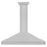 ZLINE 48 in. Convertible Fingerprint Resistant DuraSnow® Stainless Steel Range Hood with Stainless Steel Handle (KB4SNX-48)