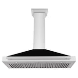 ZLINE 48 in. Convertible Stainless Steel Range Hood with Black Matte Shell and Stainless Steel Handle (KB4STX-BLM-48)