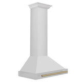 ZLINE 30 in. Autograph Edition Convertible Stainless Steel Range Hood with Stainless Steel Shell and Champagne Bronze Accents (KB4STZ-30-CB)