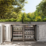 ZLINE 24 in. Touchstone 151 Can Beverage Fridge With Satin Stainless Steel Glass Door (RBSO-SN-24)