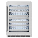 ZLINE 24 in. Touchstone Dual Zone 44 Bottle Wine Cooler with Satin Stainless Steel Glass Door (RWDO-SN-24)