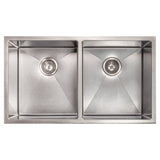 ZLINE 33 in. Anton Undermount Double Bowl Satin Stainless Steel Kitchen Sink with Bottom Grid (SR50D-33S)
