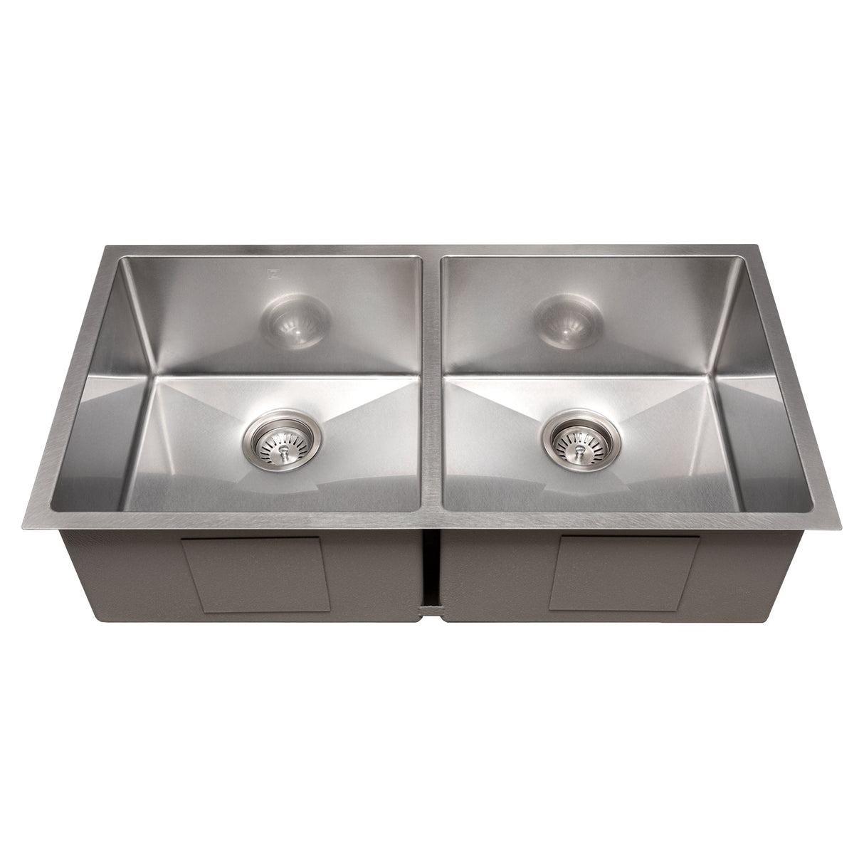 ZLINE 36 in. Anton Undermount Double Bowl Satin Stainless Steel Kitchen Sink with Bottom Grid (SR50D-36S)