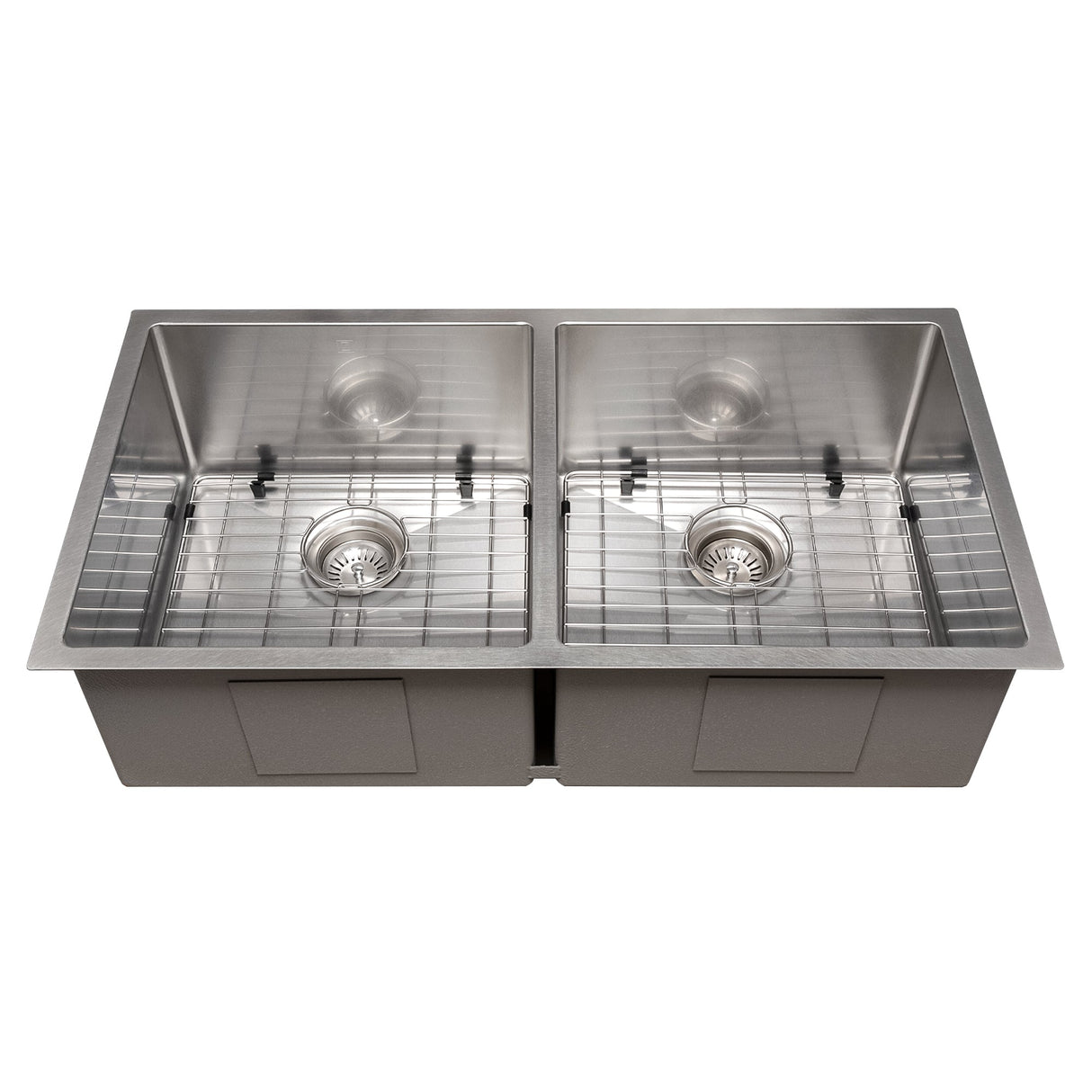 ZLINE 36 in. Anton Undermount Double Bowl Satin Stainless Steel Kitchen Sink with Bottom Grid (SR50D-36S)