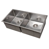 ZLINE 36 in. Anton Undermount Double Bowl Satin Stainless Steel Kitchen Sink with Bottom Grid (SR50D-36S)