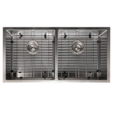 ZLINE 36 in. Anton Undermount Double Bowl Satin Stainless Steel Kitchen Sink with Bottom Grid (SR50D-36S)