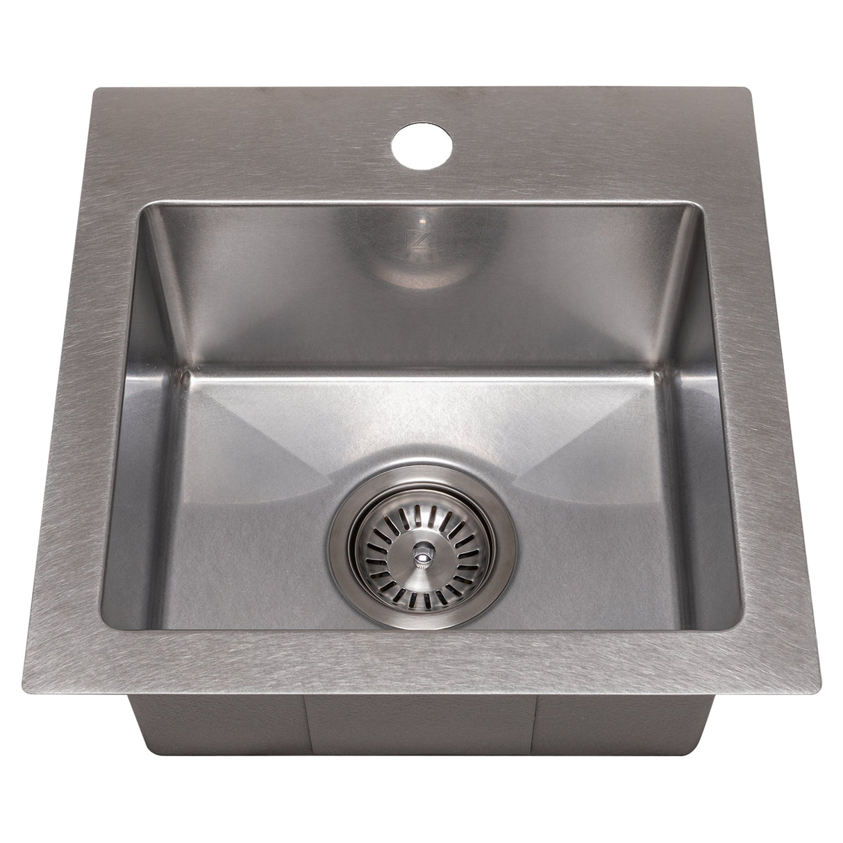 ZLINE 15 in. Donner Topmount Single Bowl Satin Stainless Steel Bar Kitchen Sink (STS-15S)