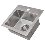 ZLINE 15 in. Donner Topmount Single Bowl Satin Stainless Steel Bar Kitchen Sink (STS-15S)