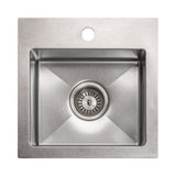 ZLINE 15 in. Donner Topmount Single Bowl Satin Stainless Steel Bar Kitchen Sink (STS-15S)
