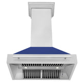 ZLINE 36" Fingerprint Resistant Stainless Steel Range Hood with Blue Matte Shell (8654SNX-BM36)