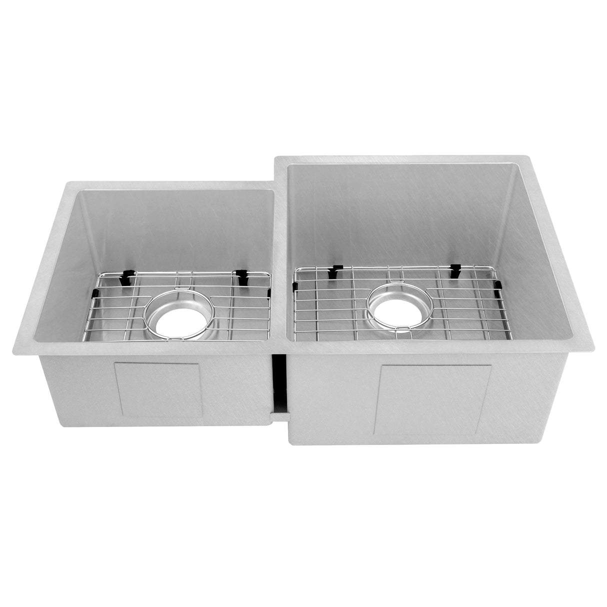 ZLINE 32 in. Jackson Undermount Double Bowl Stainless Steel Kitchen Sink with Bottom Grid (SRDR-32)