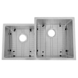 ZLINE 32 in. Jackson Undermount Double Bowl Stainless Steel Kitchen Sink with Bottom Grid (SRDR-32)