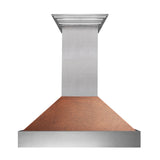 36" Ducted Fingerprint Resistant Stainless Steel Range Hood with Hand-Hammered Copper Shell (8654HH-36)